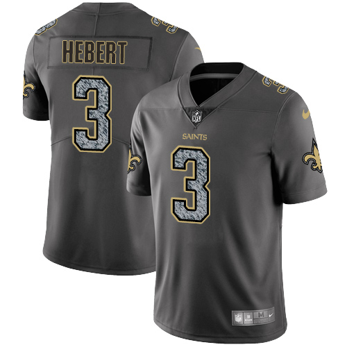 Nike Saints #3 Bobby Hebert Gray Static Men's Stitched NFL Vapor Untouchable Limited Jersey